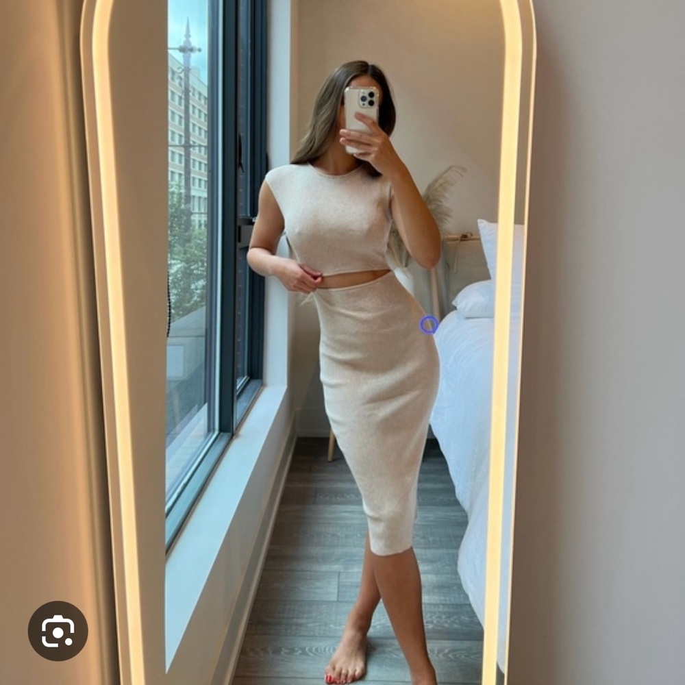 Black aritzia cut out midi dress